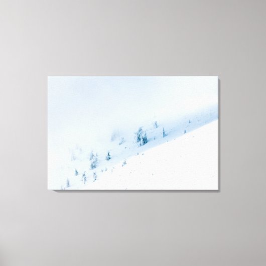 山凍っていの中の木々 キャンバスプリント (正面)