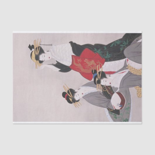 山口宗謙によるデミモンドの女性 薄葉紙 (正面)