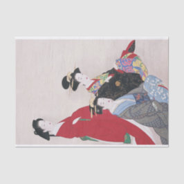 山口宗謙「士族の女性」 薄葉紙