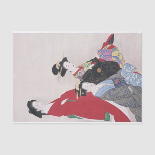 山口宗謙「士族の女性」 薄葉紙 (正面)