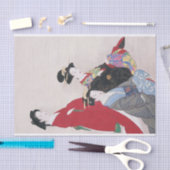 山口宗謙「士族の女性」 薄葉紙 (クラフト)