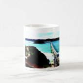 山口県の角島大橋のある日の昼下がり☆景色絶景☆写真加工品☆ コーヒーマグカップ (中央)