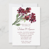 山咲き |クリムゾンレッドボヘミアの花 招待状 (正面)