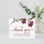 山咲き |クリムゾンレッドボヘミアンフローラありがとう 案内ポストカード (スタンド正面)