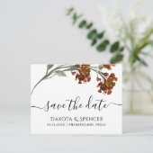 山咲き | テラコッタオレンジフラワーザデイト 案内ポストカード (スタンド正面)