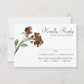 山咲き | テラコッタオレンジボヘミアンエンツリー 出欠カード (正面)