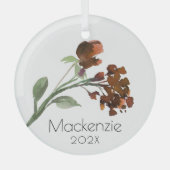 山咲き | テラコッタオレンジボヘミアンカスタム ガラスオーナメント (正面)