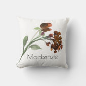 山咲き | テラコッタオレンジボヘミアンカスタム クッション (正面)