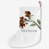 山咲き | テラコッタオレンジボヘミアンカスタム スモールクリスマスストッキング (裏面)