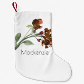 山咲き | テラコッタオレンジボヘミアンカスタム スモールクリスマスストッキング (正面)