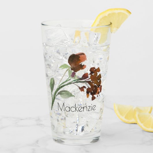 山咲き | テラコッタオレンジボヘミアンカスタム タンブラーグラス (アイス裏面)