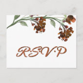 山咲き | テラコッタオレンジボヘミアン反応 インビテーションポストカード (正面)