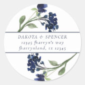 山咲き |ブルークラシックボヘミアン差出人住所 ラウンドシール (正面)