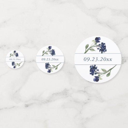 山咲き |ブルークラシックボヘミアン庭園の結婚式 コンフェッティ (裏面)