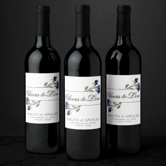 山咲き |ブルークラシックボヘミアン庭園の結婚式 ワインラベル