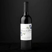 山咲き |ブルークラシックボヘミアン庭園の結婚式 ワインラベル