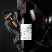 山咲き |ブルークラシックボヘミアン庭園の結婚式 ワインラベル