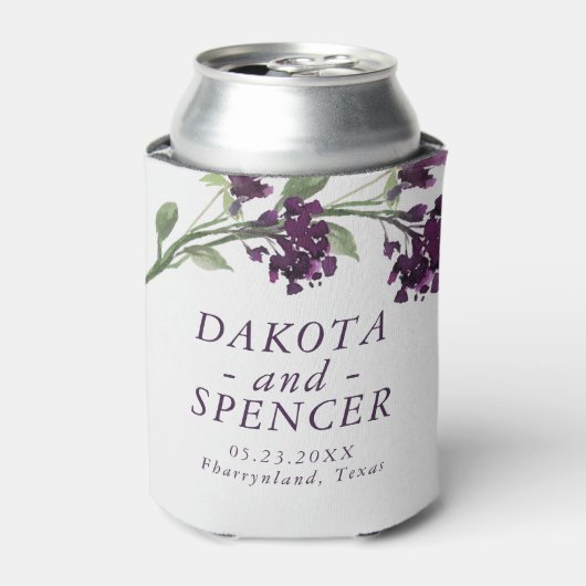 山咲き |深いパープルボヘミアン日付を保存 缶クーラー (缶正面)