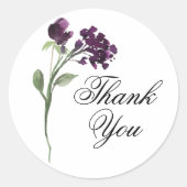 山咲き |深いパープルボヘミアン花ありがとう ラウンドシール (正面)