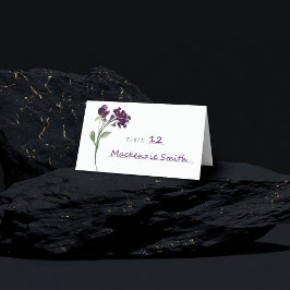 山咲き |紫ボヘミアン深いの花 プレイスカード