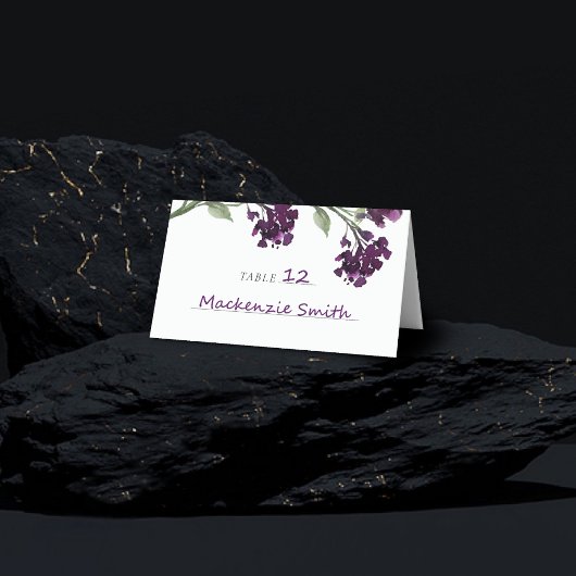 山咲き |紫ボヘミアン深いの花 プレイスカード