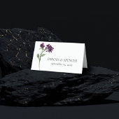 山咲き |紫ボヘミアン深いの花 プレイスカード