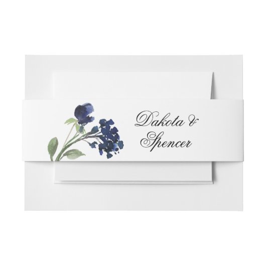 山咲き |青クラシックボヘミアンガーデンフラワー 招待状ベリーバンド (正面例)