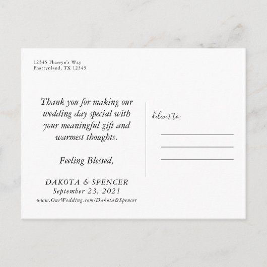 山咲き |青クラシックボヘミアンフラワーありがとう 案内ポストカード (裏面)