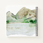 山図解入りの、写真付きの湖ビューバケットリストカスタム ノートブック (裏面)