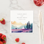 山国リラ畑の風景 ウェディング スタンダードカクテルナプキン (インサイチュ)