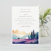 山国リラ畑の風景 ウェディング 招待状 (スタンド正面)