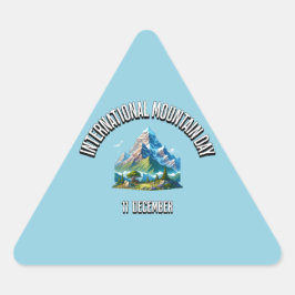 山国際的の日。十二月十一日 三角形シール
