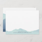 山地のパーソナライズな文房具の平らなカード ノートカード (正面/裏面)