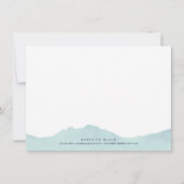 山地のパーソナライズな文房具の平らなカード ノートカード (正面)