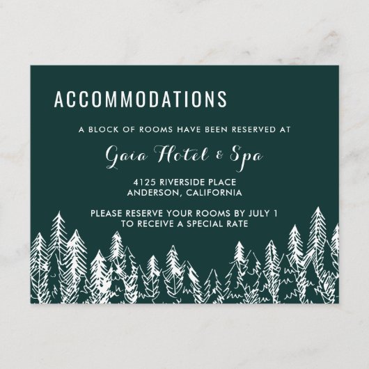 山地の挿入物カード エンクロージャーカード (正面)