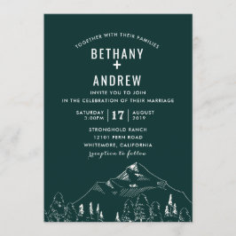 山地の結婚式招待状 招待状