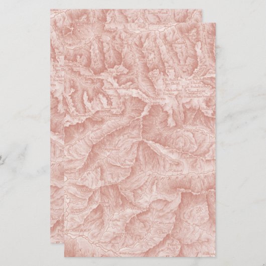 山地図マップ紙 (正面/裏面)