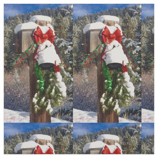 山地織物のクリスマスベル ファブリック (見本)