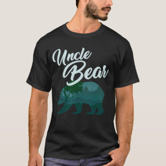 山場面くまが付いているクールなBear叔父さんのTシャツ Tシャツ