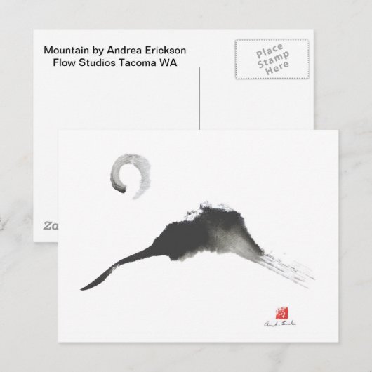 山墨絵 ポストカード (正面/裏面)