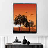 山壁画山画 キャンバスプリント