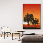 山壁画山画 キャンバスプリント