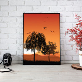 山壁画山画 キャンバスプリント