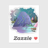 山夜空スクラップブックアートキスカットステッカー シール (シート)