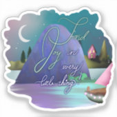 山夜空スクラップブックアートキスカットステッカー シール (正面)