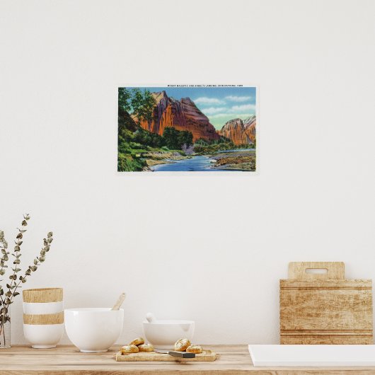 山威厳のあると天使の上陸の見解 ポスター (キッチン)