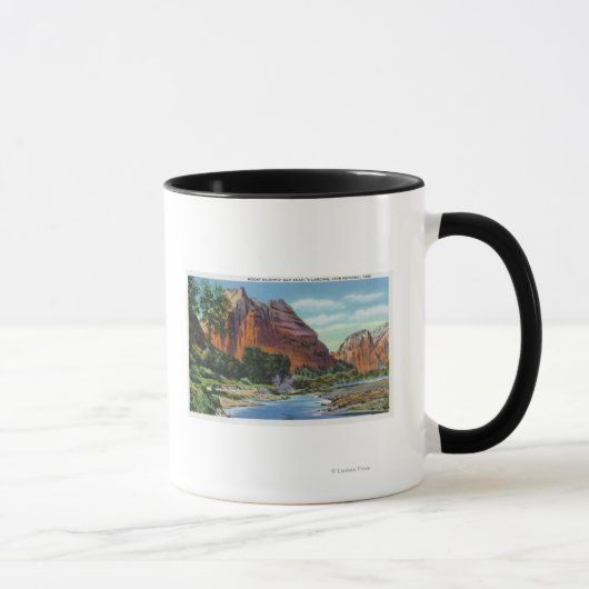 山威厳のあると天使の上陸の見解 マグカップ (右)