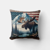 山威厳のあると旗の前でムース クッション (正面)