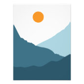 山威厳のあるの上の日の出 フォトプリント            (正面)