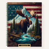 山威厳のあるの中誇りを持ったに立つ鮮やか ノートブック (正面)